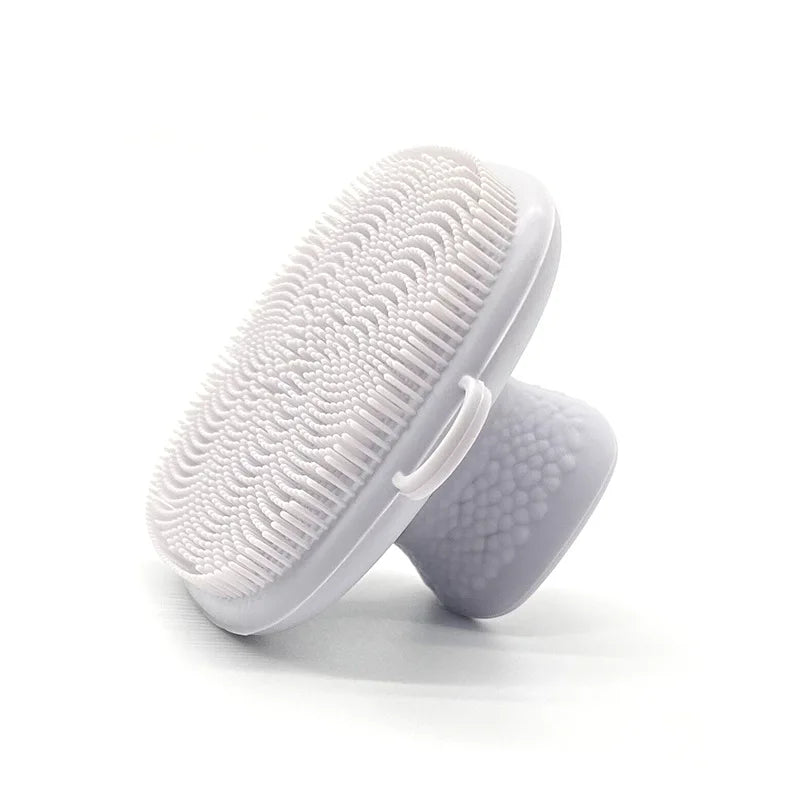 Manual Silicone Facial Cleansing Brush Soft Bristle Body Bath Massage Qme Gray China Mainland