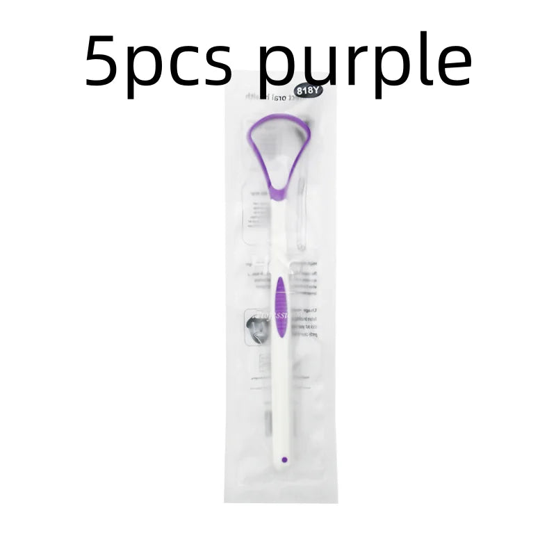 1/5/10/20pcs Grade Tongue Scraper Oral Care Device Removes Thick Coating Food Residue Bad Breath Prevention Tongue Cleaning Qme 5pcs purple