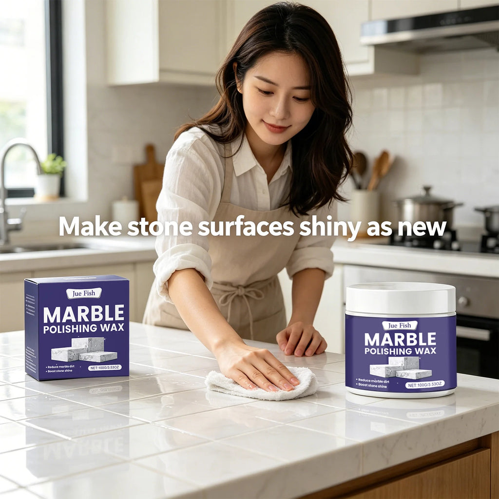 Marble Polishing Wax Cleaning Stains Reduce Dirt Buildup Enhance Surface Shine & Gloss Protection Marble Tile Daily Maintenance Qme
