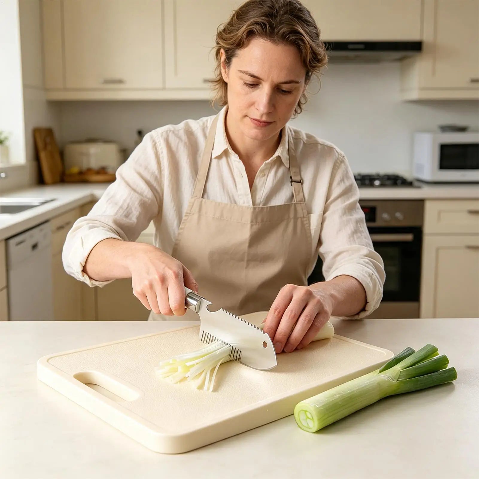 Green Onion Cutter Ergonomic Non-slip Handle Bottle Opener Vegetable Qme