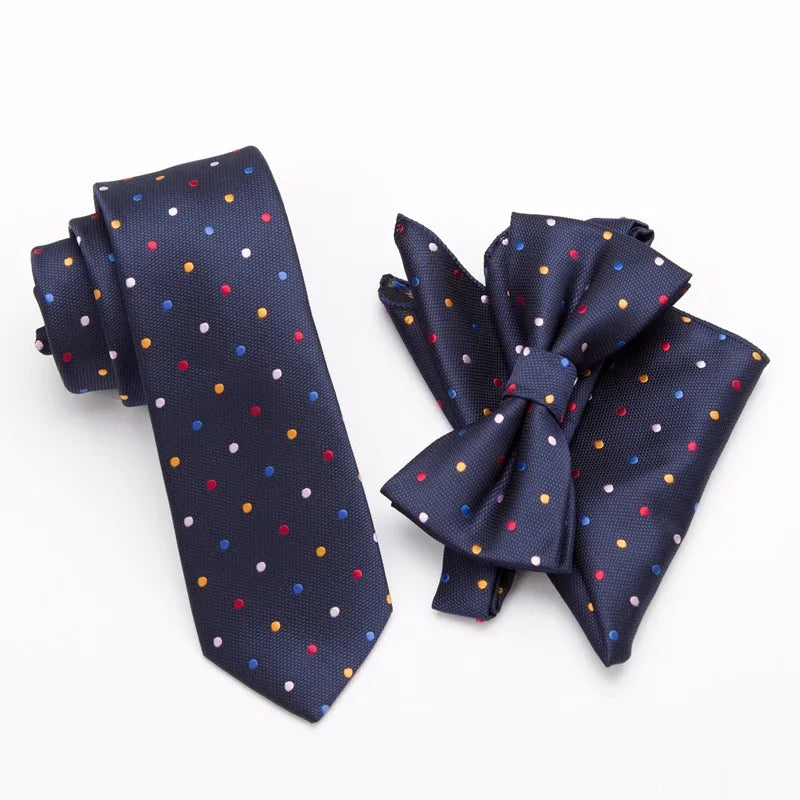 Paisley Men's Casual Bowtie Tie Skinny Polyester Necktie Pocket Qme A1 China Mainland