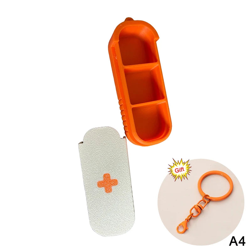 Travel Daily Medication Management 3 Compartment Sliding Pill Box Qme A4