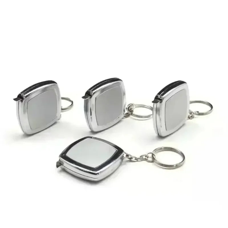 2PCS 2Meters Small Tape Measures Metric and Imperial System Key Ring Mini Steel Tape Measure Pocket Portable Compact Around Qme