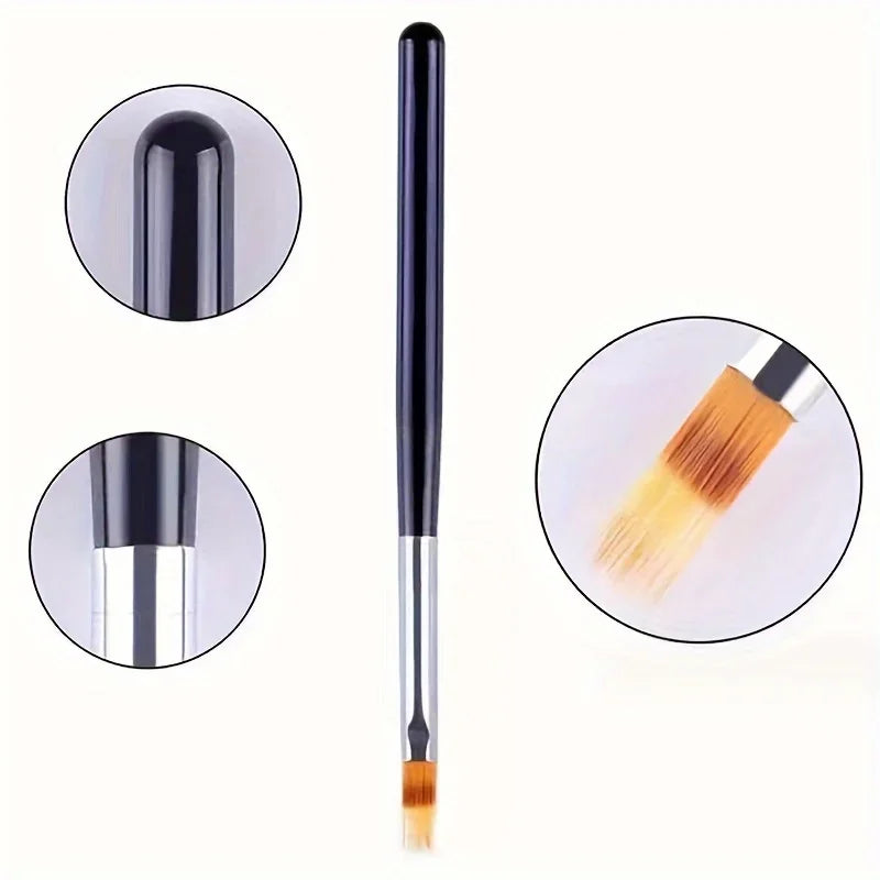 Professional Ombre Nail Art Brush - Gel Manicure Brush for Gradient Designs, Precision Tip for Detailed Nail Polish Application Qme