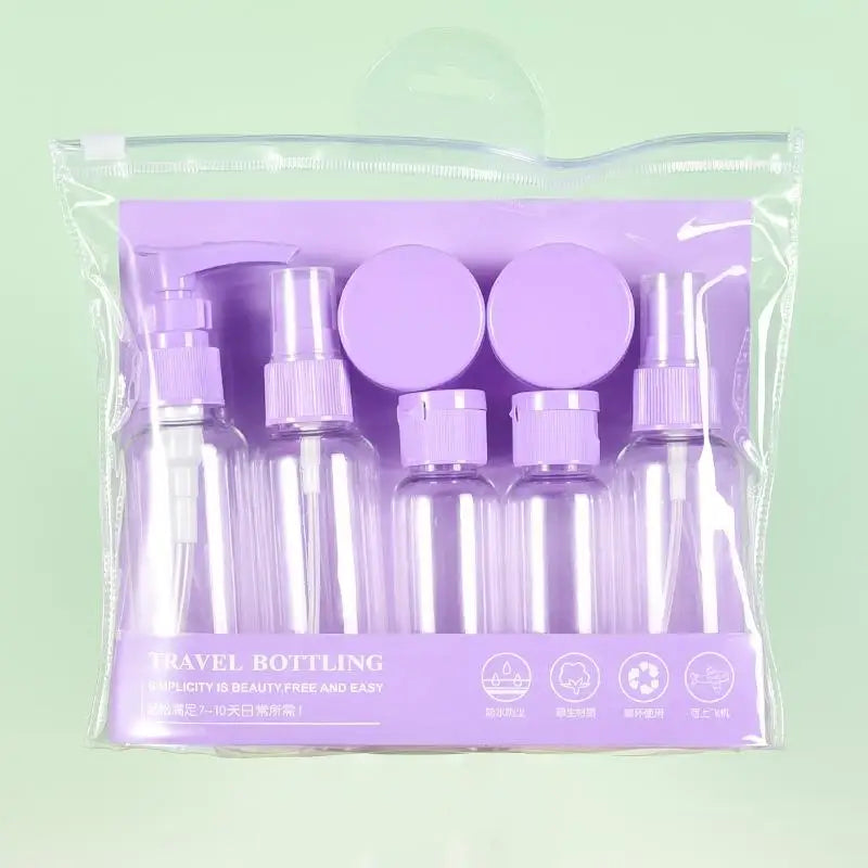 Multipurpose Leak Proof Refillable Bottles Toiletries Travel Qme Purple