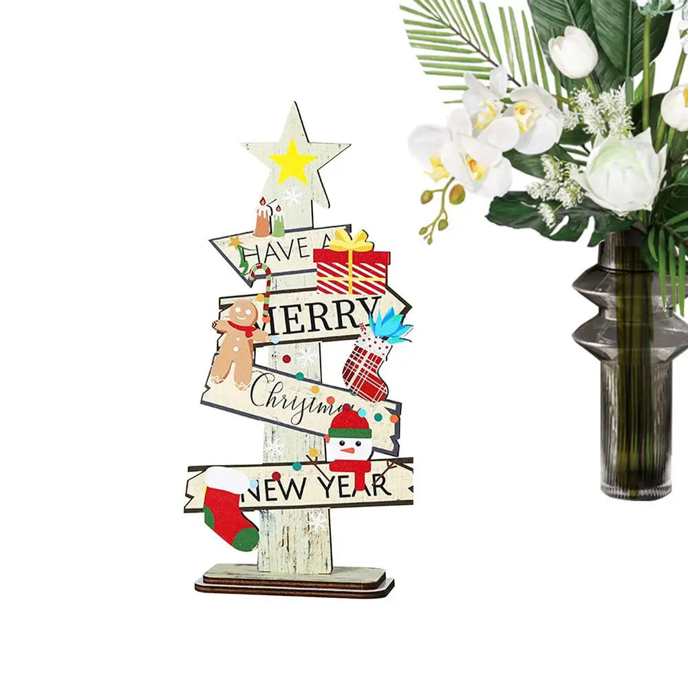 Christmas Tree Desk Decor Farmhouse Table Centerpiece Tabletop Qme C China Mainland
