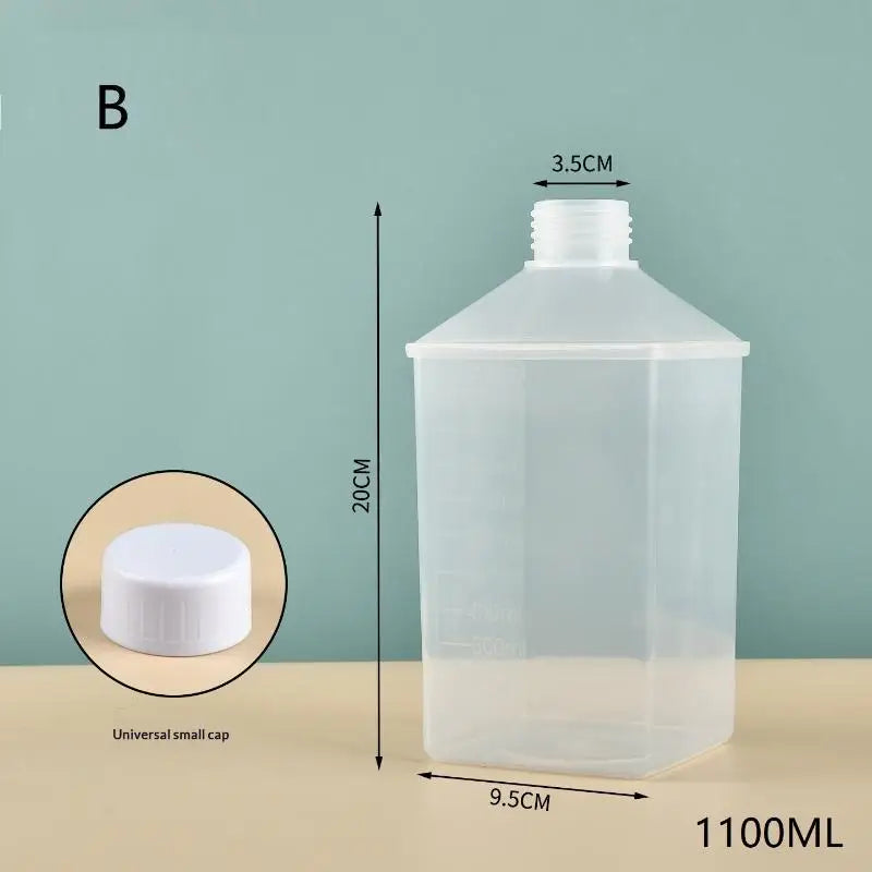 Syrup Dispenser For Coffee Bar Plastic Syrup Empty Bottles Dispenser Bottle With Lid Kitchen Container Multi-Function Qme B