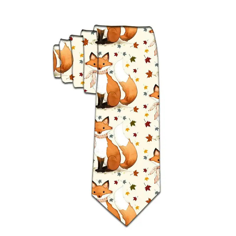 Fashion Animal Print Male Necktie Cartoon Duck Slim Polyester Tie Qme style5