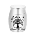Human Ashes Tree Life Mini Urn Aluminium Alloy Holder Small 1 57 Qme Silver