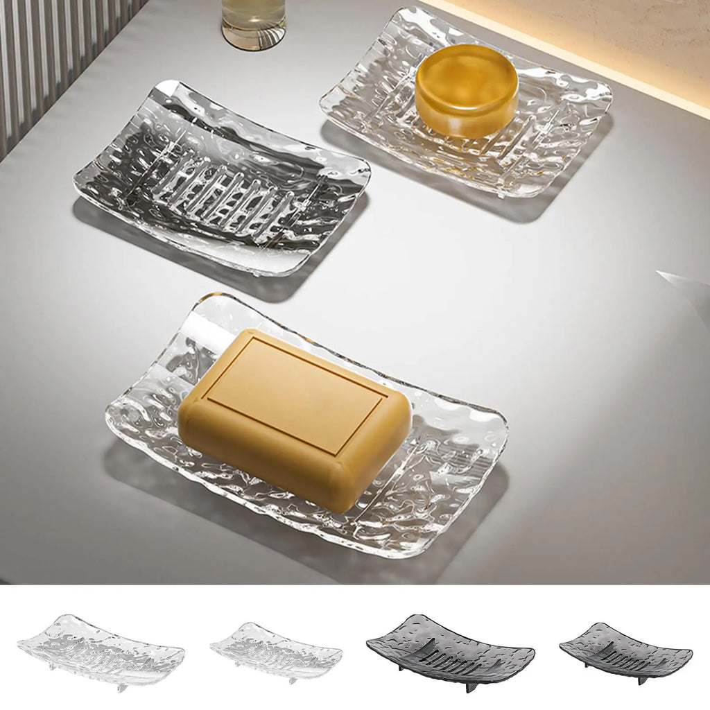 1pc Bathroom Soap Dishes Strong Load-Bearing Soap Holder Soap Dishes Long-Lasting Non-Slip Base Soap Saver Soap Tray For Family Qme