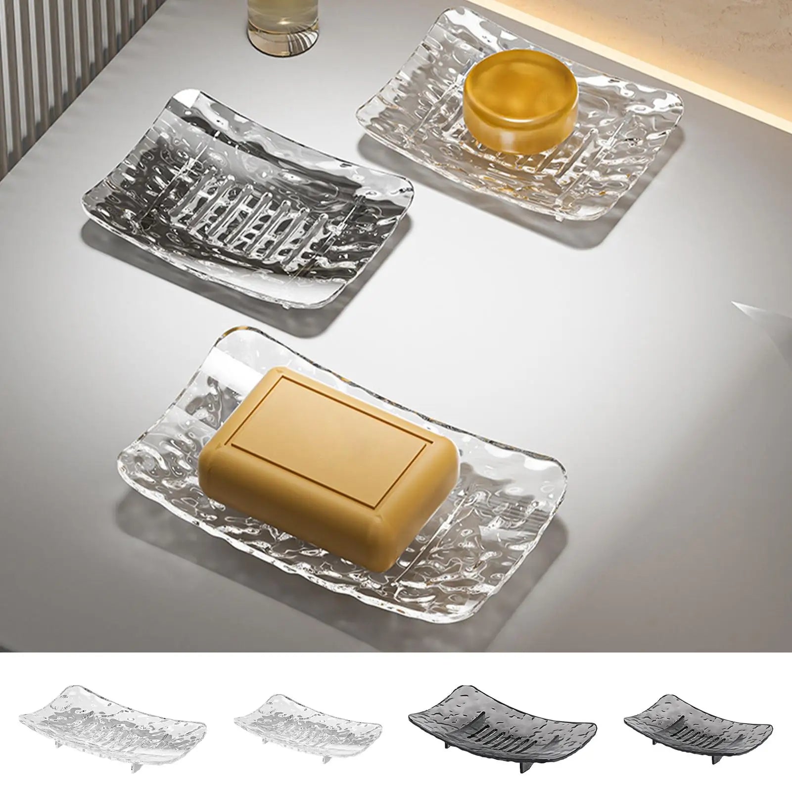 1pc Bathroom Soap Dishes Strong Load-Bearing Soap Holder Soap Dishes Long-Lasting Non-Slip Base Soap Saver Soap Tray For Family Qme