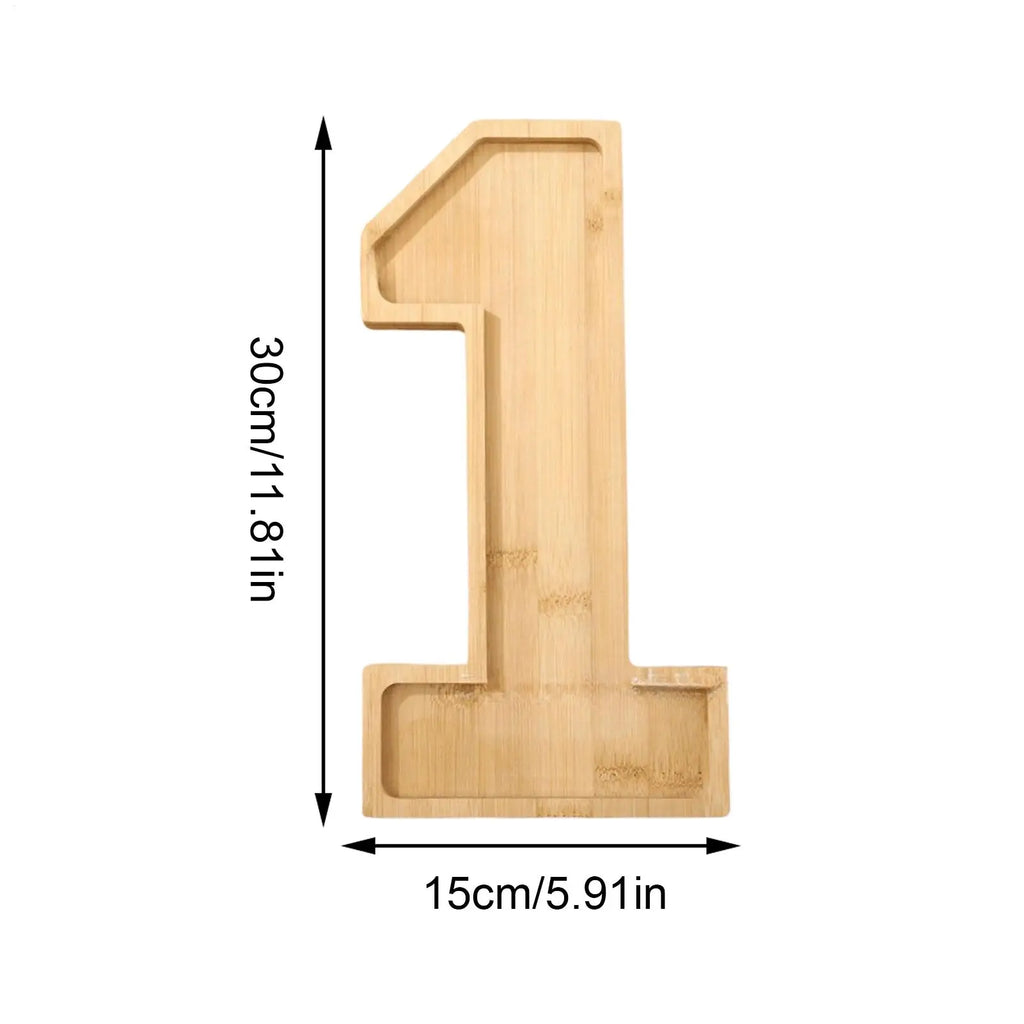 Numbers Party Food Reusable Fruit Display Platter Charcuterie Tray Qme