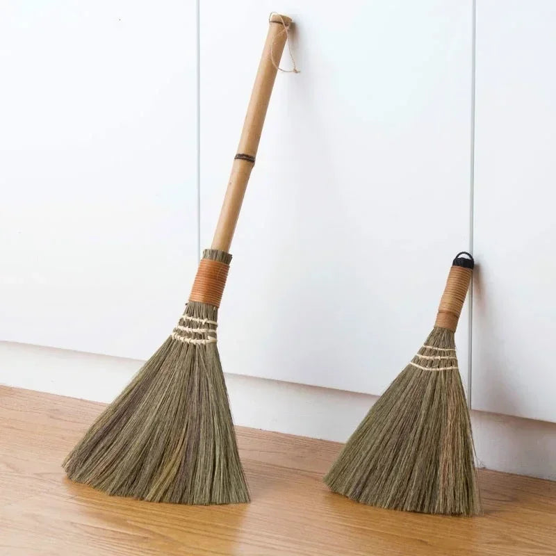 Broom Natural Wood Floor Sweeping Hair Fur Household Cleaning Tool Qme