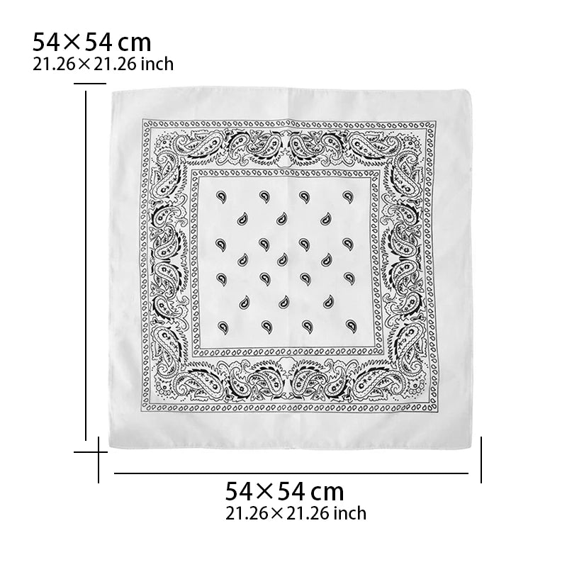Headbands Cotton Print Bandana Head Scarf Headwraps Women Designer Headwear Double Sided Head Wrap Men Masks Face Hijab Scarves Qme