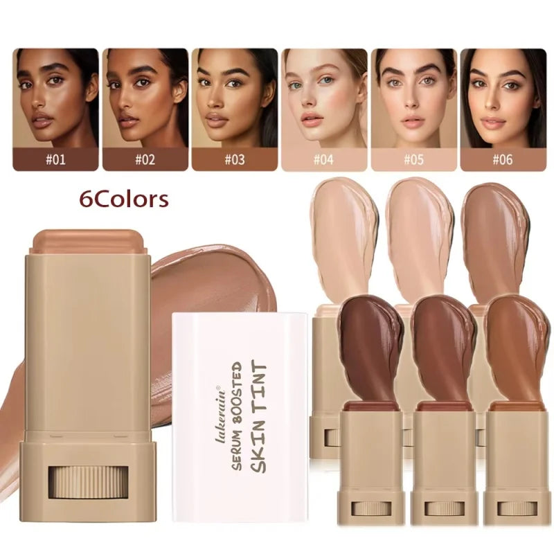 Stick Foundation Boosted Skin Tint Foundation Stick Smooth Plumper Hight Coverage Travel Bronze Foundation Stick Makeup Qme