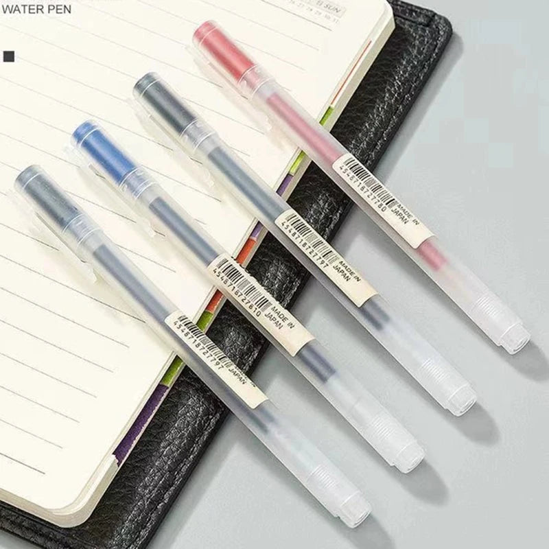 3-6Pcs Kawaii Gel Pen Black/Red/Blue 0.5mm Ink MUJIs Gel Pen Office School Ballpoint Pen Writing Stationery Qme