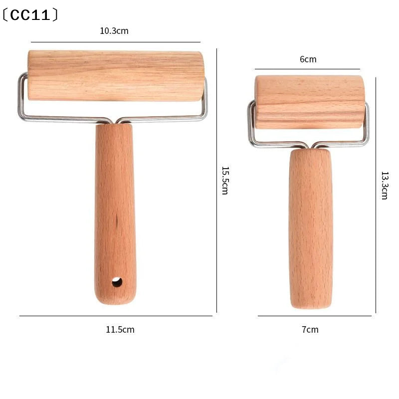 Wood Rolling Pin Hand Dough Roller Pastry Chapati Pasta Bakery Pizza Qme