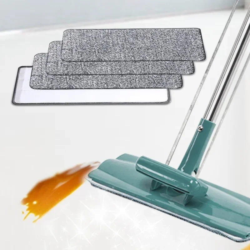 6/1PCS Microfiber Mop Pads Replacement Household Washable Spray Mop Cloth Household Portable Mop Head Cleaning Cloth Pad 33x12cm Qme