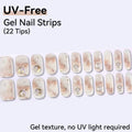22Tips Gradient Marble Gel Nail Strips Glitter Star Moon Long-lasting Qme BSA-0352