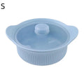 Silicone Pizza Dough Box Lid Bread Fermentation Basket Non-stick Qme S Blue