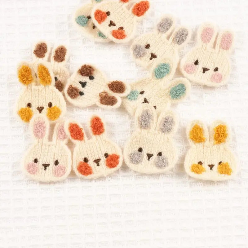 10pcs 36x47mm Multi Color Cartoon Rabbit Applique For Clothing Headwear DIY Decorative sewing Accessories Without Gum CP4170 Qme