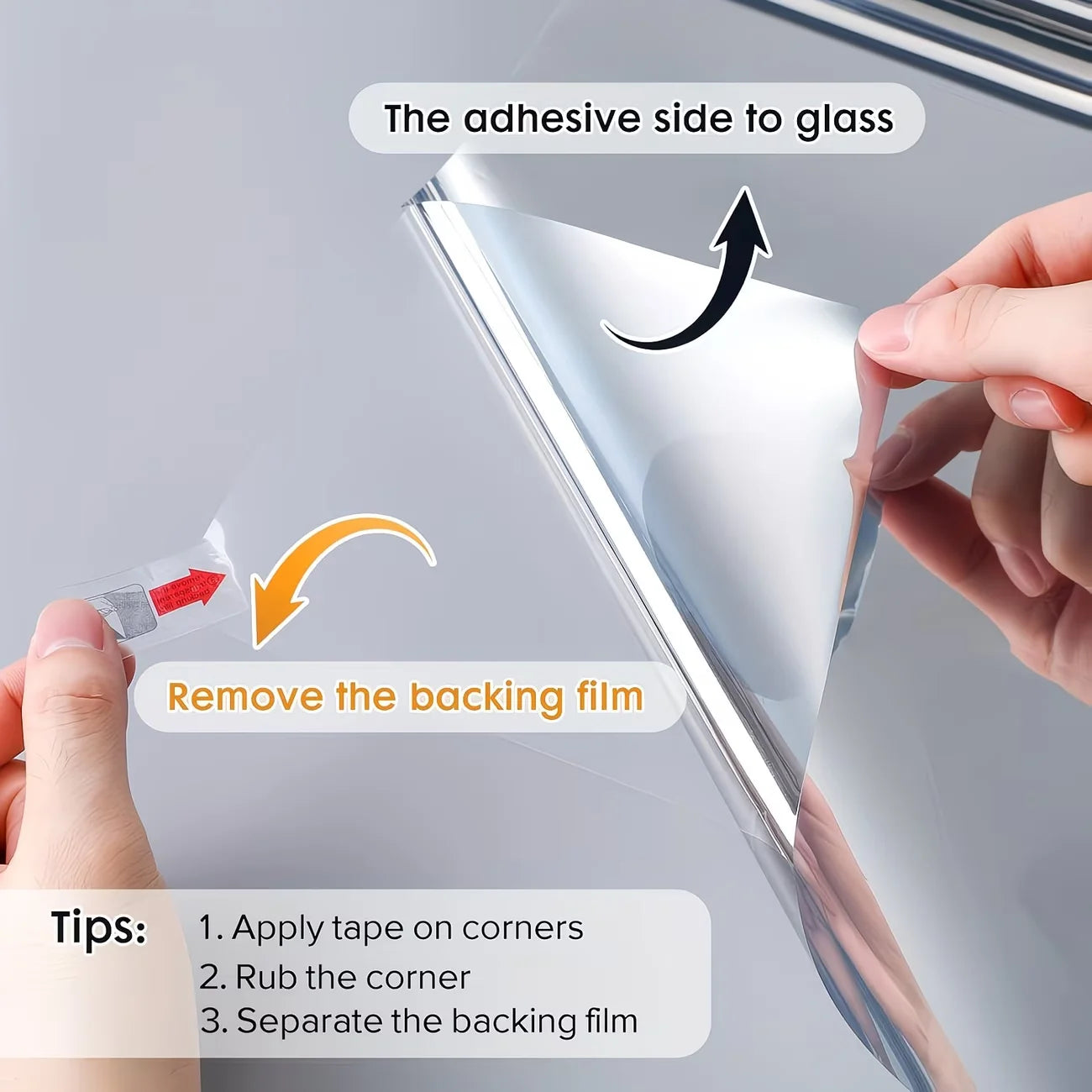 Sunscreen And Heat Insulation Film One-Way Vision Window Film Window Sunshade Glass Stickers UV Protection Solar Film. Qme