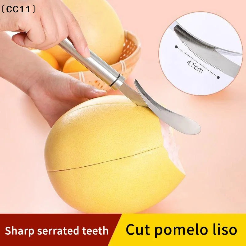 Stainless Steel Orange Peeler Citrus Tool Comfortable Handle Fruit Qme