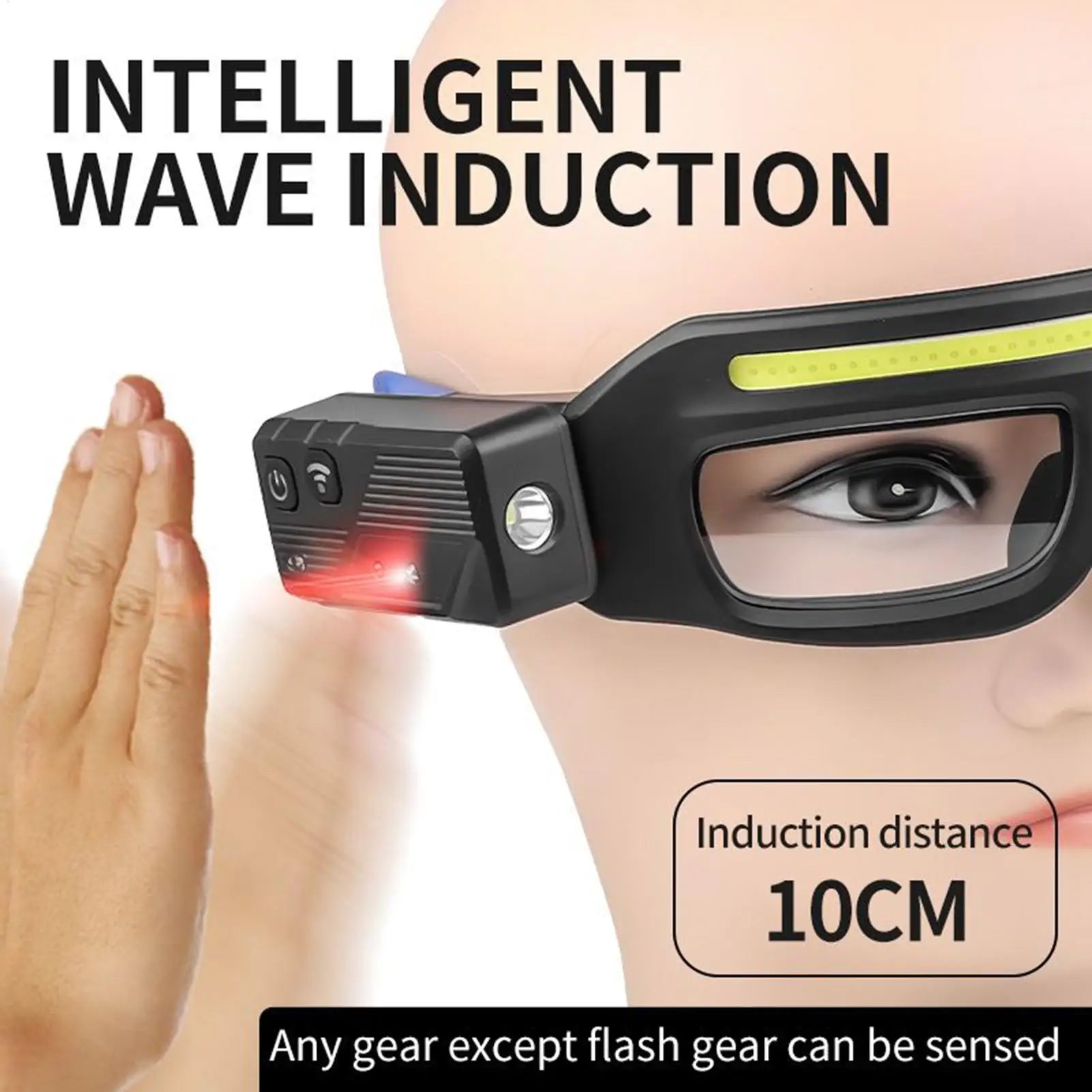 Work Glasses for Men Safety Biking Glasses Anti-Fog Eyewear with TYPE-C Light for Women Men Work Site Motorcycle Dust Sun Night Qme