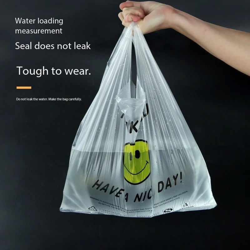 Plastic Bags with Handle Plastic Bags with Plastic Bags Clear Plastic Bags Transparent Plastic Bags Fresh-keeping Transparent Sh Qme