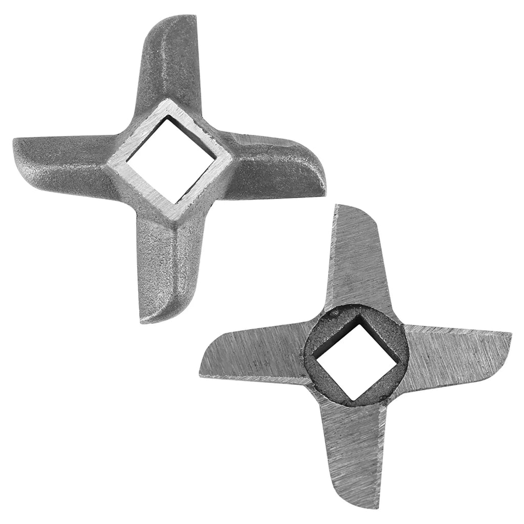 1Pc Meat Grinder Knife Mincer Plate Disc Knife with Hole Replacement Accessories Steel Kitchen Food Meat Blade Mincers Cutter Qme