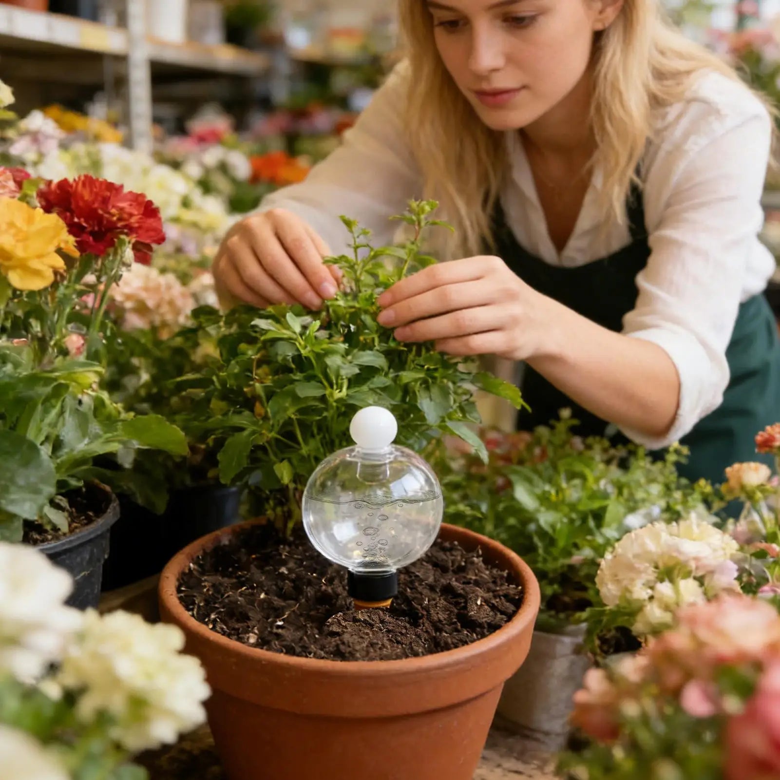 Plant Watering Bulbs 4 Lid Clear Automatic Water Globes Devices Qme CN