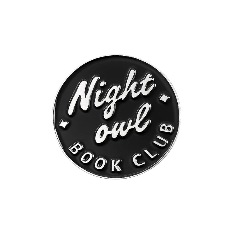 Punk Series Brooches Black and White Skull Home Club Punk Crow's Beak Sleepy Brooch Cartoon Jewelry Lapel Badges Gifts Wholesale Qme SET 10
