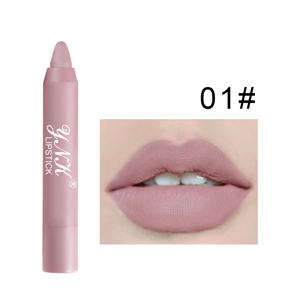 Pink Series Velvet Matte Lipstick Pen Waterproof Long Lasting Red Qme 01