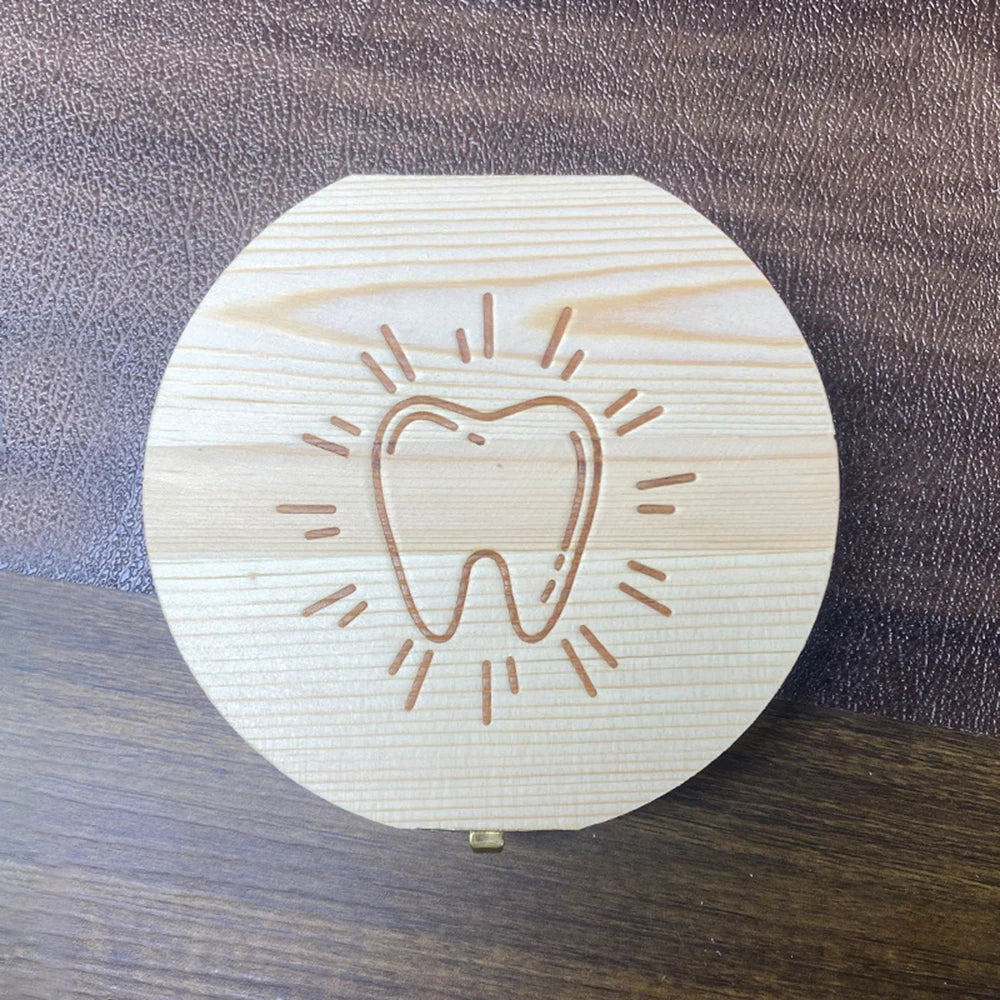 1PC Children's Milk Tooth Box - Baby Collection Box For Preserving Milk Teeth And Storing Teeth As A Memento Qme Tooth pattern