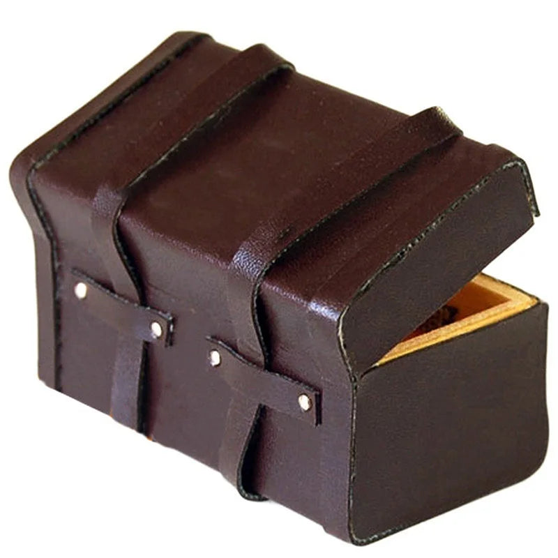 1 12 Dollhouse Miniature Vintage Leather Wood Suitcase Mini Luggage Qme A