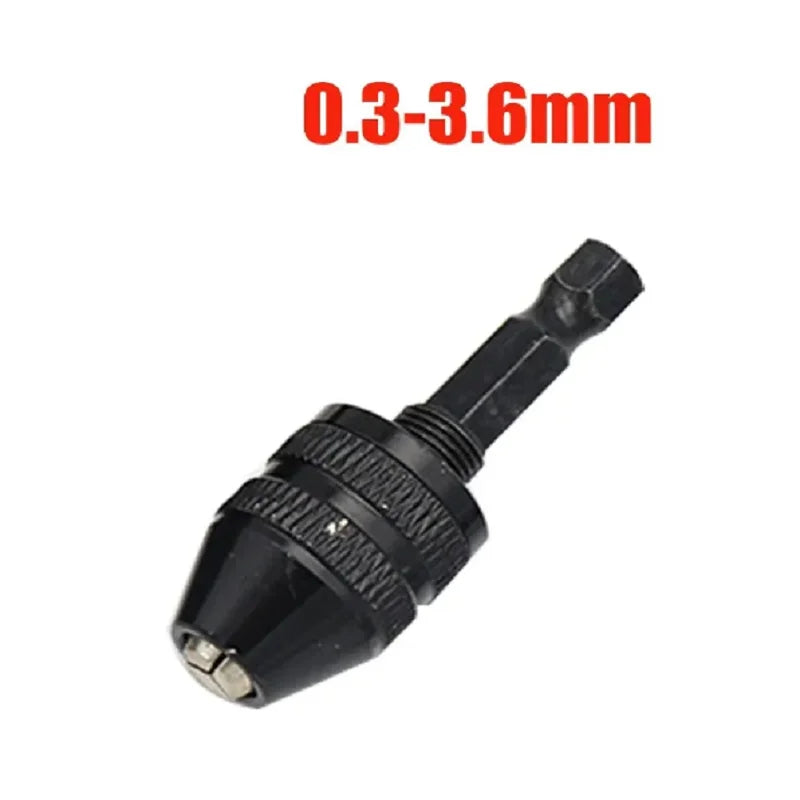 0 3- Quick Change Hexagonal Handle Three Jaw Self Centering Twist Qme 0.3-3.6mm black