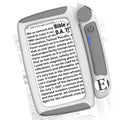 A02F-Foldable Handheld Reading Magnifying Glass, Rechargeable 2/8/20X Full-Page Book Magnifier With Built-In Light- Gray Color Qme As Shown
