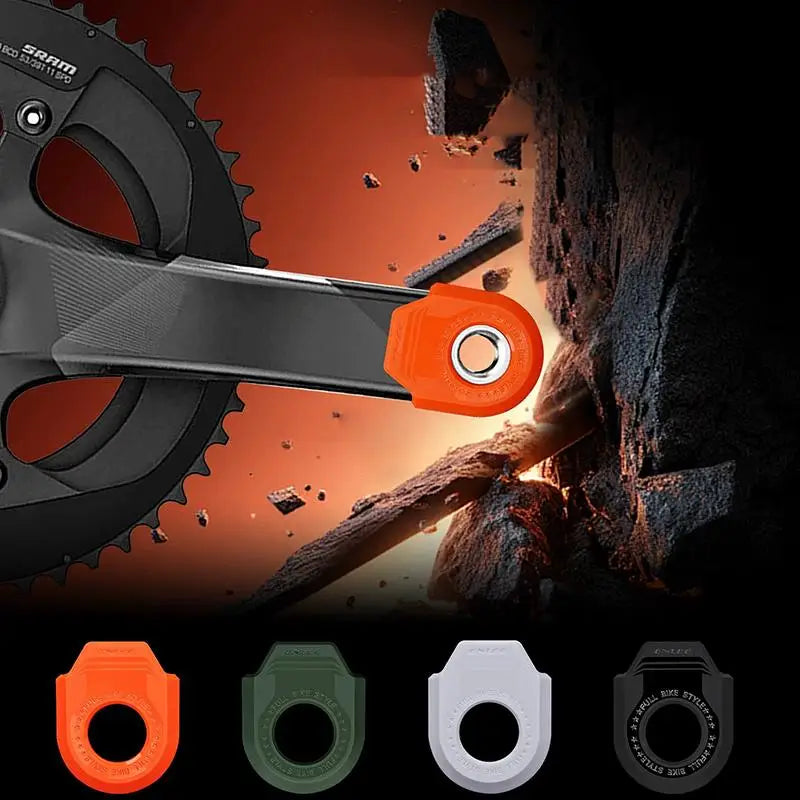Bike Crank Arm Protector TPU Anti Cover Mountain Road Chainring Qme