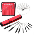 A02F-9-Piece Steel Multi-Size Round Heads Pin Impact Set Professional Hollow End Driver Chisel Tool Qme As Shown