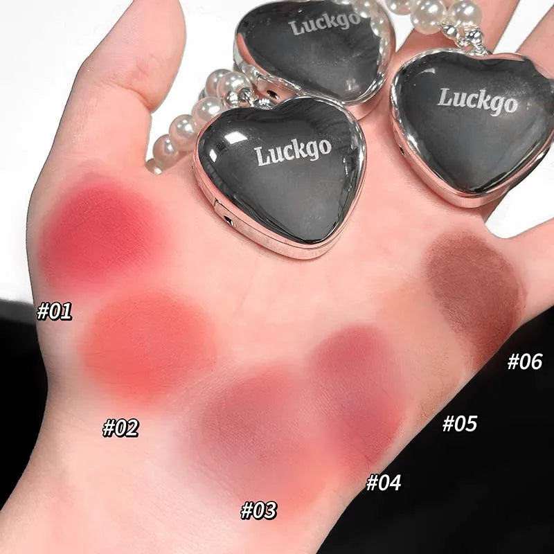 Mini Heart Shape Water Matte Mist Lip Llaze Mirror Gloss Pearl Qme