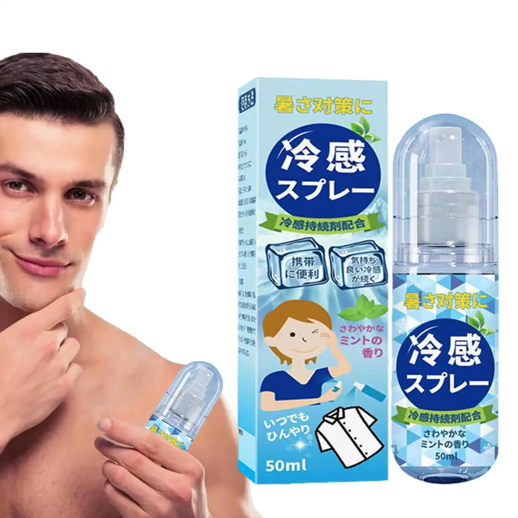 Skin Cooling Spray Summer Cooling Spray for Face & Body Long-lasting Portable Hydrating Cool Spray Bottle Cool in Summer Hot Qme