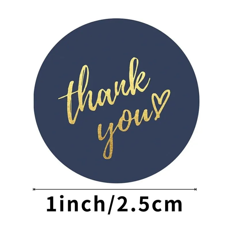 500Pcs 1inch Thank You Stickers For Envelope Sealing Labels Stationery Supplies Handmade Wedding Gift Decoration Sticker New Qme