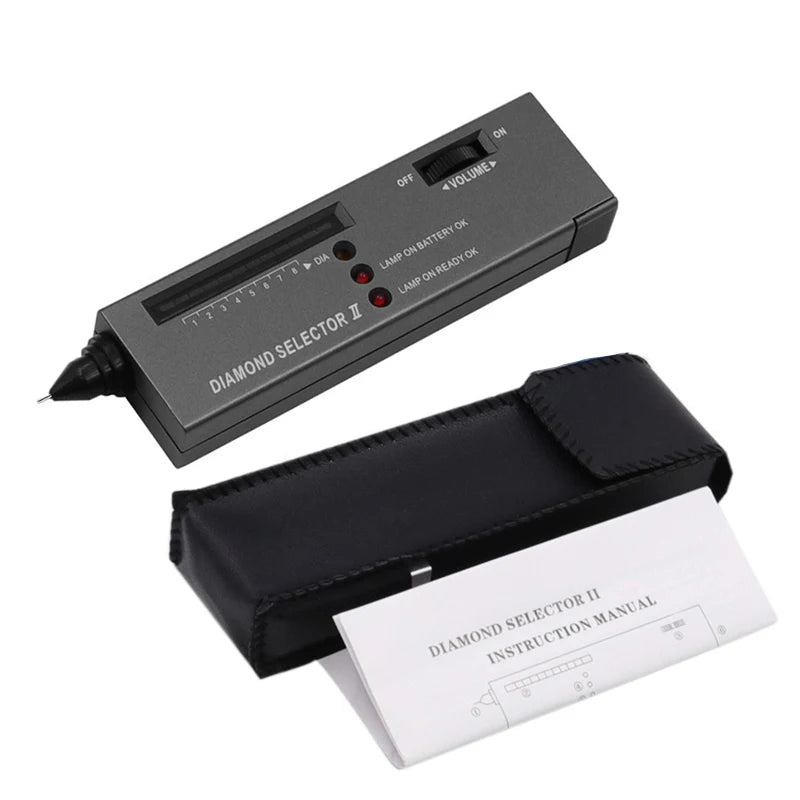 Diamond Gems Tester Pen Portable Gemstone Selector Tool LED Indicator Qme A