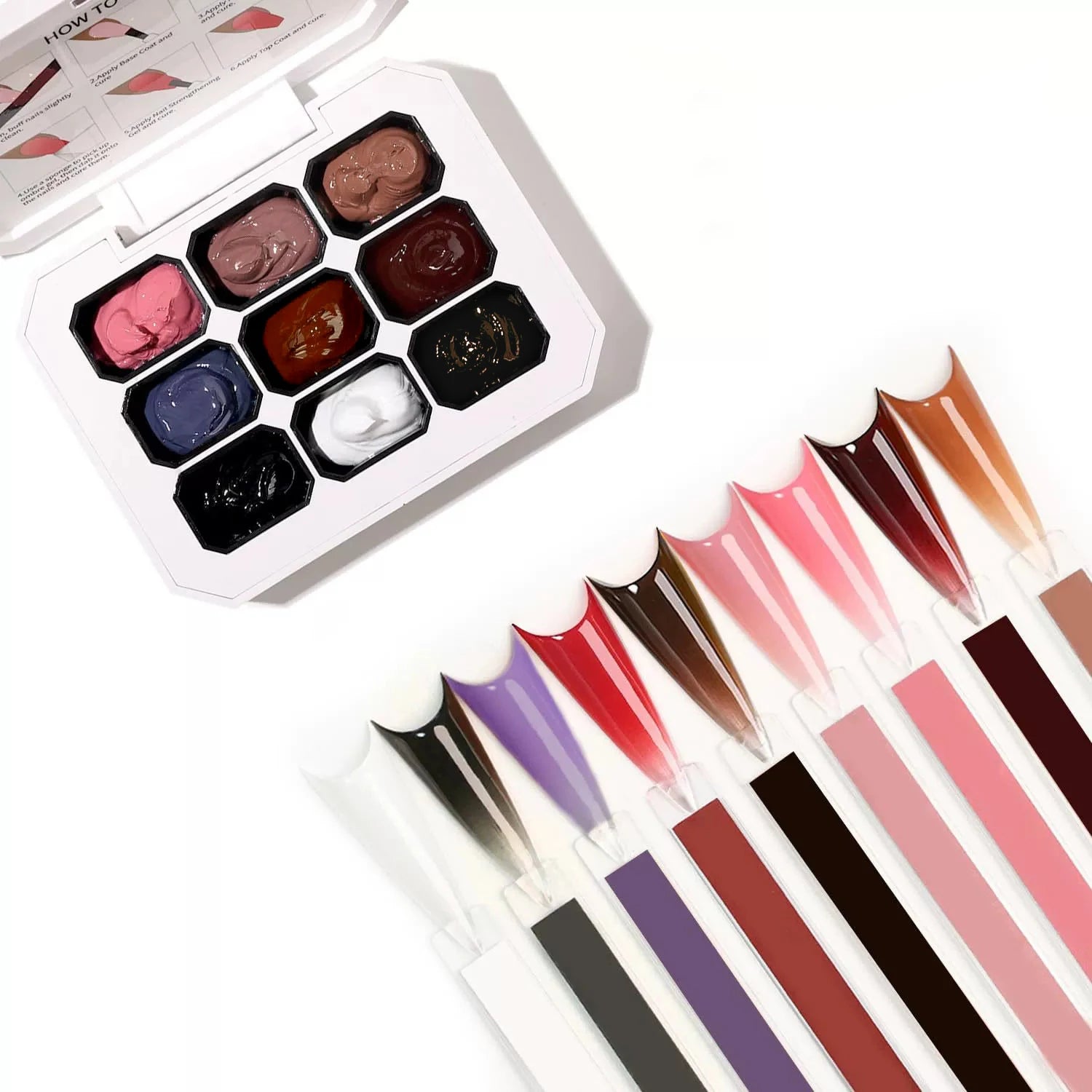 1Box 9 Colors Patting Gel Smudge Canned Saturation Popular Semi-solid Qme GTCH-9G-03