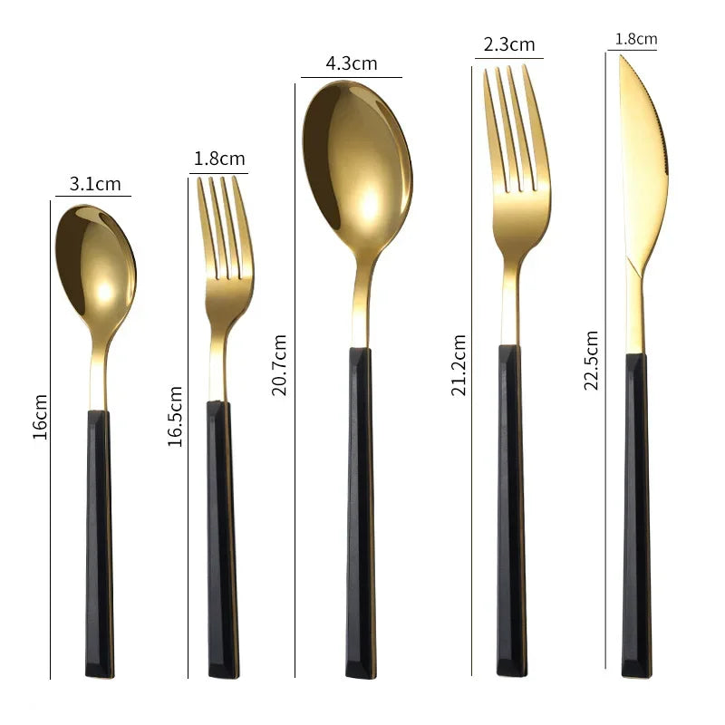 Stainless Steel Imitation Wooden Handle Cutlery Western Tableware Qme 04