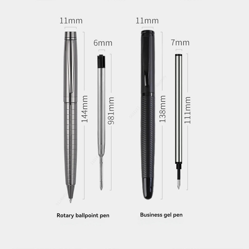 Advanced Business Metal Gel Pen With Black Finish Medium Point 0.5mm Black Ink,Durable,For Office,Professional Design Qme