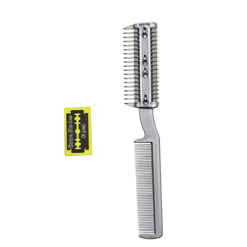 Pet Dog Hair Trimmer Comb Cutting Cut With 2 Blades Grooming Razor Thinning Dog Cat Combs Dog Cat Hair Remover Hair Brush Comb. Qme