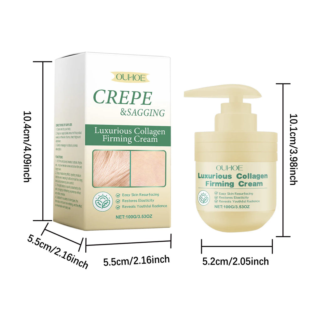 Collagen Firming Body Cream Lifting Firming Smoothing Wrinkle Lighten Dark Spots Even Skin Tone Moisturzing Tighten Body Lotion Qme