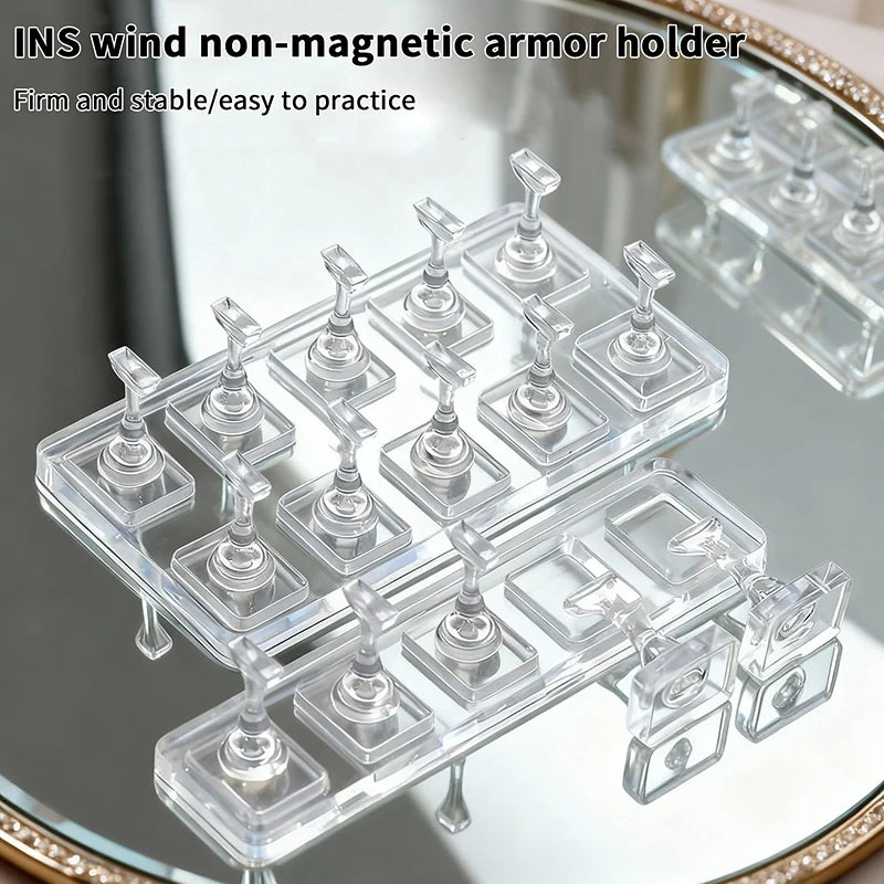 1 5 10 Grid Non-magnetic Nail Stand Sample Nails Display Polish Qme