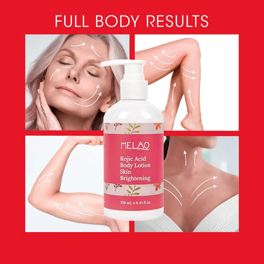 MELAO KOJIC ACID BODY LOTION Skin Brightening Daily Moisturizer & Glowing Skin, Boost Hydrating Qme